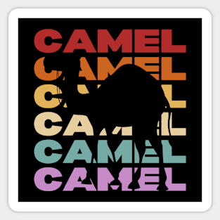 Desert Camel - Vintage Retro Pastel Typography Art Sticker